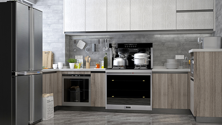 金利集成灶，油烟分离更彻底  下厨才会更轻松