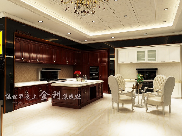 金利集成灶旗舰店高端大气配套产品展示区