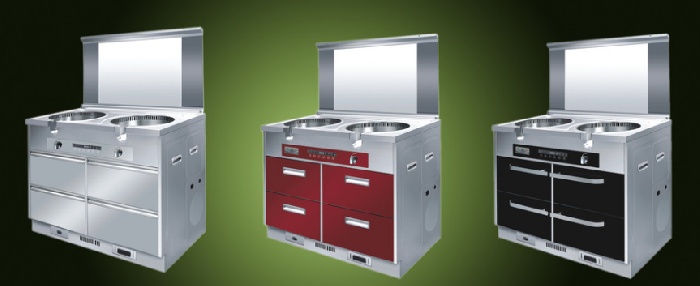 热销集成灶图片集锦，三种不同吸油烟方式的集成灶